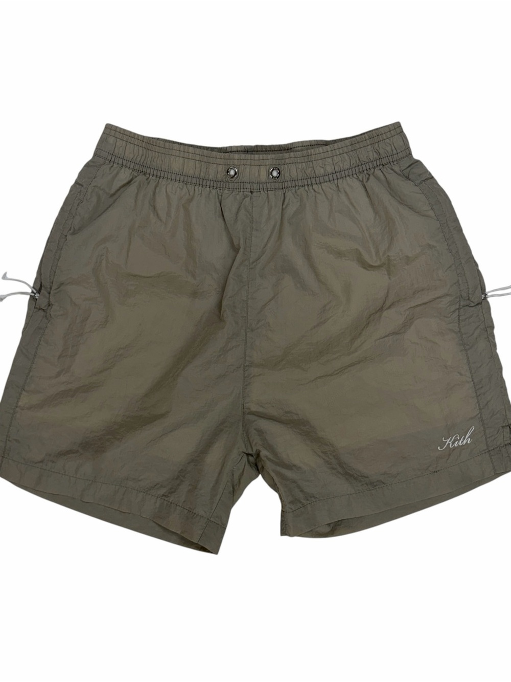 Kith Shorts Mens Medium Brown Garment Washed Nylon Active Swim Hybrid Active Gym